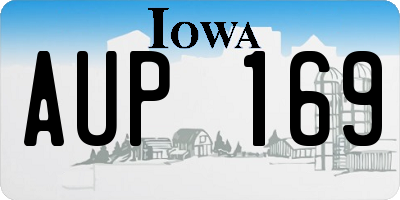 IA license plate AUP169