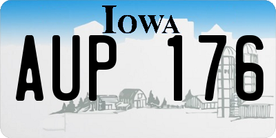 IA license plate AUP176