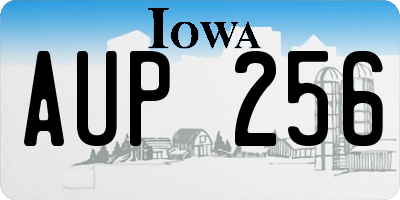 IA license plate AUP256