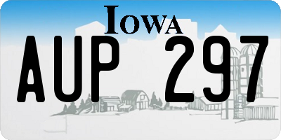 IA license plate AUP297