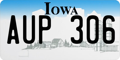 IA license plate AUP306