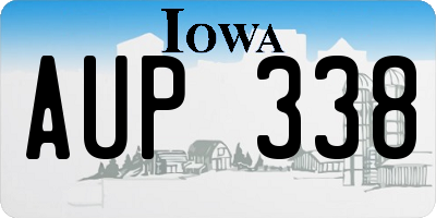 IA license plate AUP338