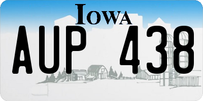 IA license plate AUP438