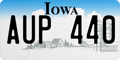 IA license plate AUP440