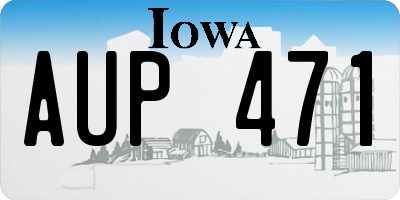 IA license plate AUP471