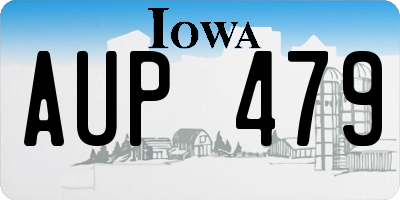 IA license plate AUP479