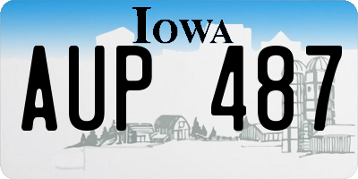 IA license plate AUP487