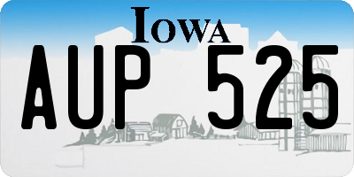 IA license plate AUP525