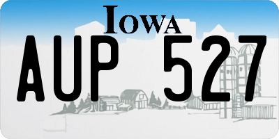 IA license plate AUP527