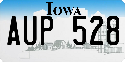 IA license plate AUP528