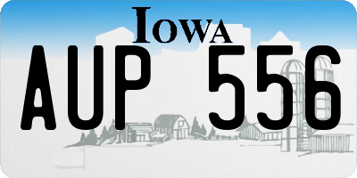 IA license plate AUP556