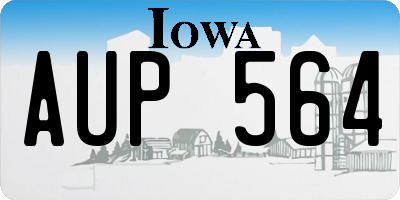 IA license plate AUP564