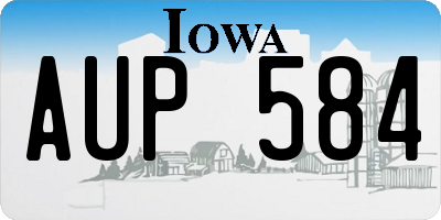 IA license plate AUP584