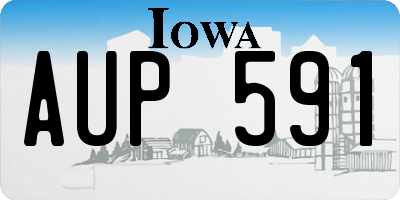 IA license plate AUP591