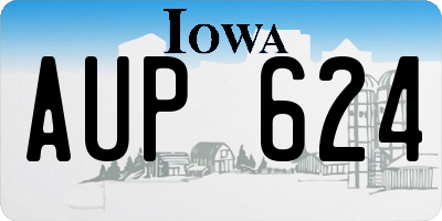 IA license plate AUP624