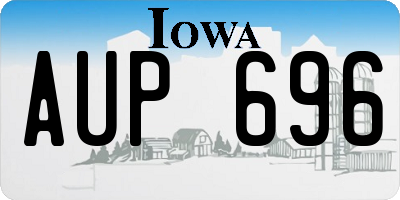 IA license plate AUP696