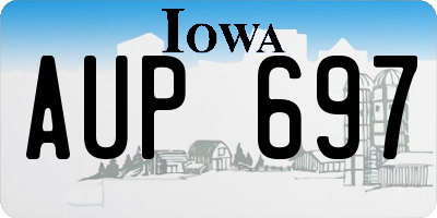 IA license plate AUP697