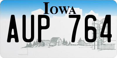 IA license plate AUP764