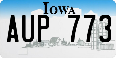 IA license plate AUP773