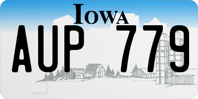 IA license plate AUP779
