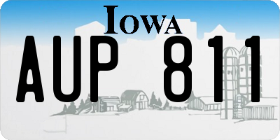 IA license plate AUP811