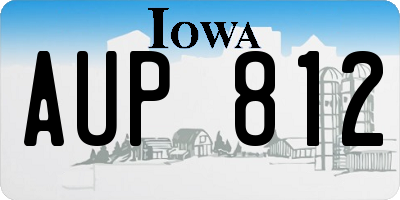 IA license plate AUP812