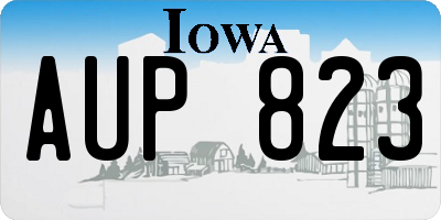 IA license plate AUP823