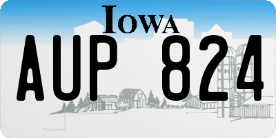 IA license plate AUP824