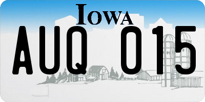 IA license plate AUQ015