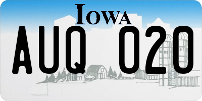 IA license plate AUQ020
