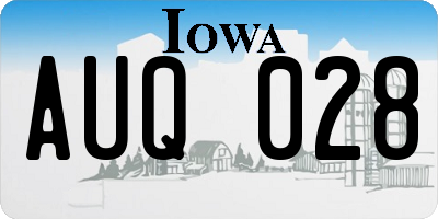 IA license plate AUQ028