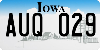 IA license plate AUQ029