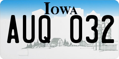 IA license plate AUQ032