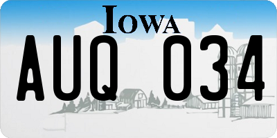 IA license plate AUQ034