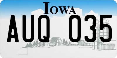 IA license plate AUQ035