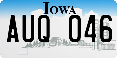 IA license plate AUQ046