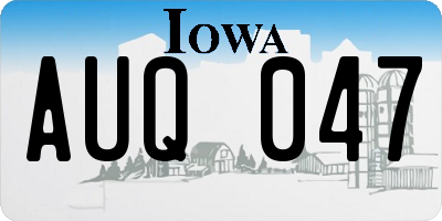 IA license plate AUQ047
