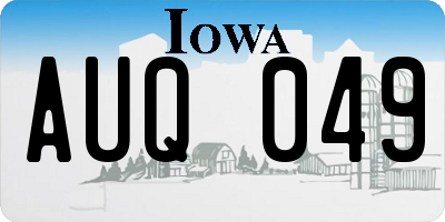 IA license plate AUQ049