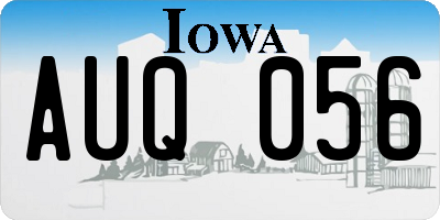 IA license plate AUQ056