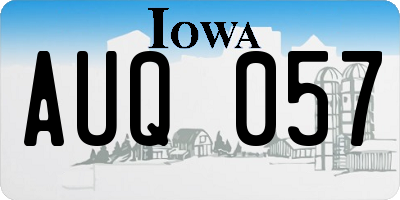 IA license plate AUQ057