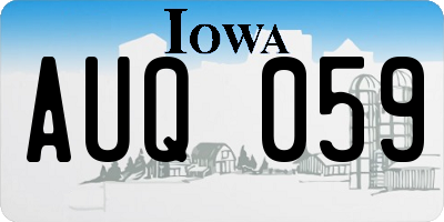 IA license plate AUQ059