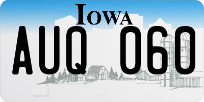 IA license plate AUQ060