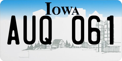 IA license plate AUQ061