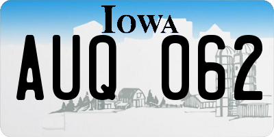 IA license plate AUQ062