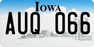 IA license plate AUQ066