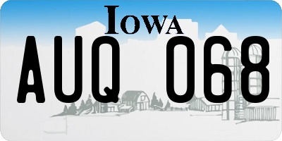 IA license plate AUQ068