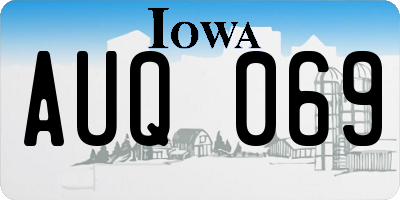 IA license plate AUQ069