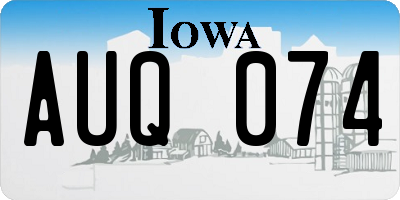 IA license plate AUQ074