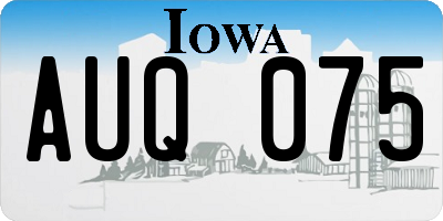 IA license plate AUQ075