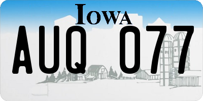 IA license plate AUQ077